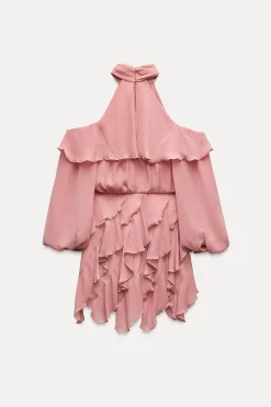 Online VESTIDO MINI VOLANTES Mujer Vestidos