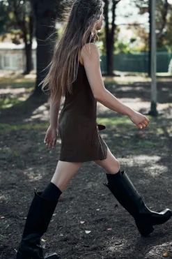 New VESTIDO MONO COMBINADO EFECTO ANTE Mujer Vestidos