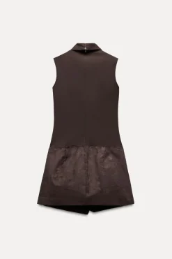 New VESTIDO MONO COMBINADO EFECTO ANTE Mujer Vestidos