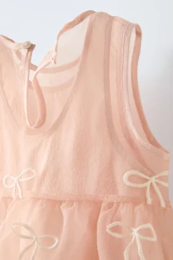 Niños ZARA 1½ - 6 Años·Vestidos / Petos|6 - 18 Meses·Vestidos / Monos<VESTIDO ORGANZA LAZOS