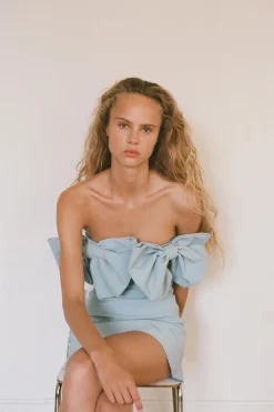 Sale VESTIDO PALABRA DE HONOR LAZOS Mujer Vestidos