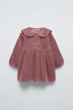 Niños ZARA 6 - 18 Meses·Vestidos / Monos<VESTIDO PANA BORDADOS