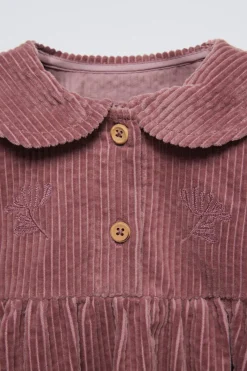 Niños ZARA 6 - 18 Meses·Vestidos / Monos<VESTIDO PANA BORDADOS