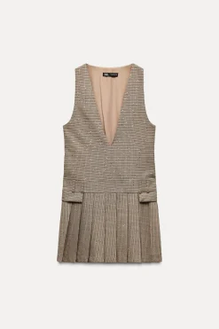 Hot VESTIDO PICHI CUADROS TABLAS Mujer Vestidos