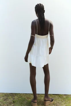 Online VESTIDO POPELÍN FLORES RELIEVE Mujer Vestidos