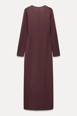 Clearance VESTIDO PUNTO APLIQUE DORADO Mujer Vestidos|Cárdigan / Jerséis