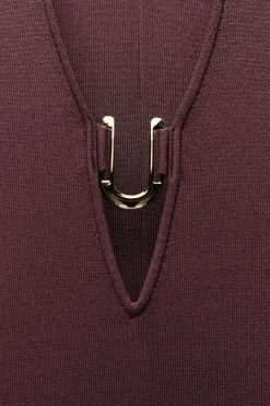 Clearance VESTIDO PUNTO APLIQUE DORADO Mujer Vestidos|Cárdigan / Jerséis