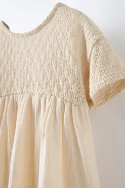 Niños ZARA 1½ - 6 Años·Vestidos / Petos|6 - 18 Meses·Vestidos / Monos<VESTIDO PUNTO COMBINADO TEXTURA