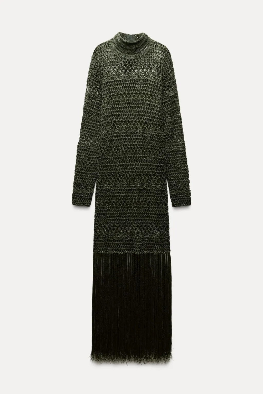 Discount VESTIDO PUNTO CROCHET FLECOS Mujer Vestidos|Cárdigan / Jerséis