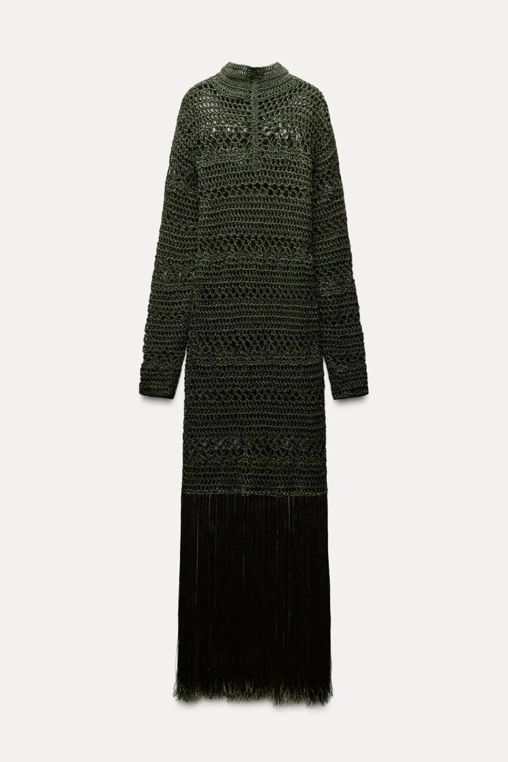 Discount VESTIDO PUNTO CROCHET FLECOS Mujer Vestidos|Cárdigan / Jerséis