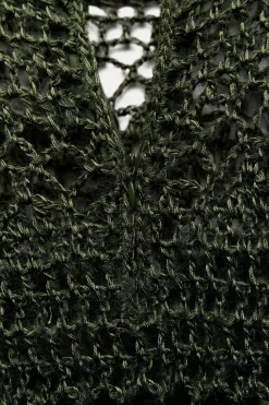 Discount VESTIDO PUNTO CROCHET FLECOS Mujer Vestidos|Cárdigan / Jerséis