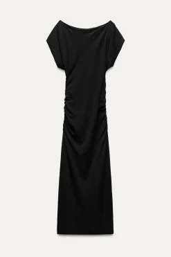 New VESTIDO PUNTO DRAPEADO Mujer Vestidos|Cárdigan / Jerséis