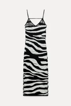 Best VESTIDO PUNTO EFECTO ARRUGADO Mujer Cárdigan / Jerséis|Punto