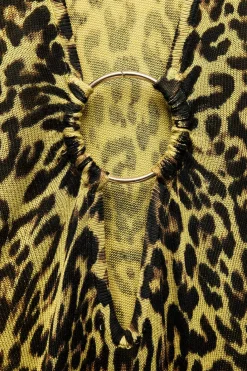 Clearance VESTIDO PUNTO ESTAMPADO ANIMAL Mujer Vestidos|Cárdigan / Jerséis