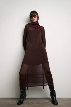 Hot VESTIDO PUNTO FINO CINTURÓN Mujer Vestidos|Cárdigan / Jerséis