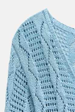 Discount VESTIDO PUNTO POINTELLE Mujer Vestidos|Cárdigan / Jerséis