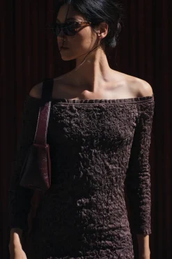 Sale VESTIDO PUNTO TEXTURA Mujer Vestidos|Cárdigan / Jerséis