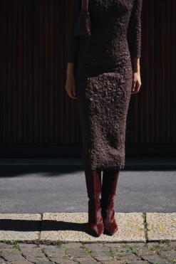 Sale VESTIDO PUNTO TEXTURA Mujer Vestidos|Cárdigan / Jerséis