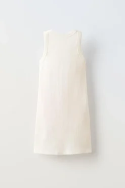 Niños ZARA 6 - 14 Años·Vestidos / Monos<VESTIDO RIB FLOR