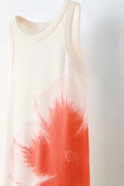 Niños ZARA 6 - 14 Años·Vestidos / Monos<VESTIDO RIB FLOR