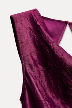 New VESTIDO SATINADO ESCOTE ESPALDA Mujer Vestidos