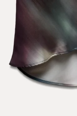 Discount VESTIDO SATINADO ESTAMPADO CAPA Mujer Vestidos