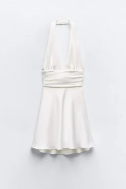 Outlet VESTIDO SATINADO HALTER Mujer Vestidos