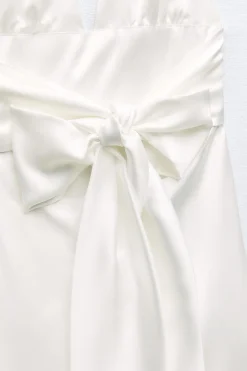 Outlet VESTIDO SATINADO HALTER Mujer Vestidos