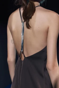 Fashion VESTIDO SATINADO JOYA ZW COLLECTION Mujer Vestidos