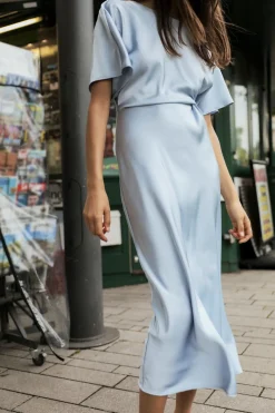 Clearance VESTIDO SATINADO NUDO Mujer Vestidos