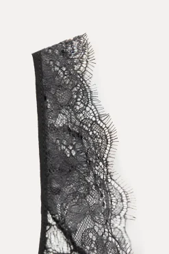 Sale VESTIDO SATINADO PUNTILLA ZW COLLECTION Mujer Vestidos