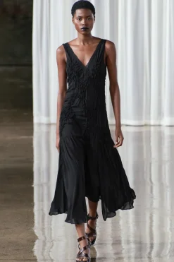 Sale VESTIDO SEMITRANSPARENTE TEXTURA Mujer Vestidos|Lenceria