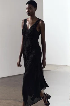 Sale VESTIDO SEMITRANSPARENTE TEXTURA Mujer Vestidos|Lenceria