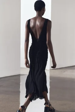 Sale VESTIDO SEMITRANSPARENTE TEXTURA Mujer Vestidos|Lenceria