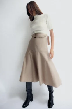 New VESTIDO SOFT CINTURÓN Mujer Vestidos