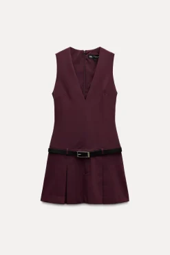 Clearance VESTIDO TABLAS CINTURÓN Mujer Vestidos