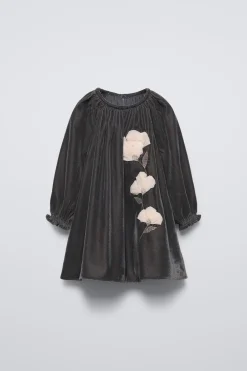 Niños ZARA 1½ - 6 Años·Vestidos / Petos|6 - 18 Meses·Vestidos / Monos<VESTIDO TERCIOPELO FLORES