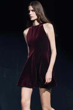 Outlet VESTIDO TERCIOPELO GODETS ZW COLLECTION Mujer Vestidos