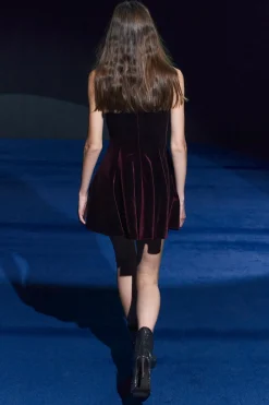 Outlet VESTIDO TERCIOPELO GODETS ZW COLLECTION Mujer Vestidos