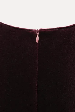 Outlet VESTIDO TERCIOPELO GODETS ZW COLLECTION Mujer Vestidos