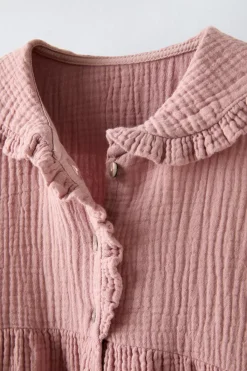 Niños ZARA 1½ - 6 Años·Vestidos / Petos|6 - 18 Meses·Vestidos / Monos<VESTIDO TEXTURA CUELLO