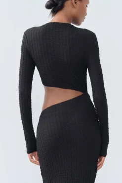 Clearance VESTIDO TEXTURA CUT OUT Mujer Vestidos