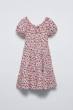 Niños ZARA 6 - 14 Años·Vestidos / Monos<VESTIDO TEXTURA FLORES