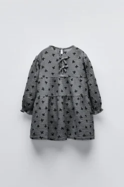 Niños ZARA 1½ - 6 Años·Vestidos / Petos<VESTIDO TEXTURA LAZOS
