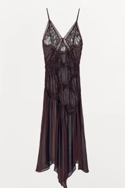 Best VESTIDO TEXTURA PUNTILLA Mujer Vestidos