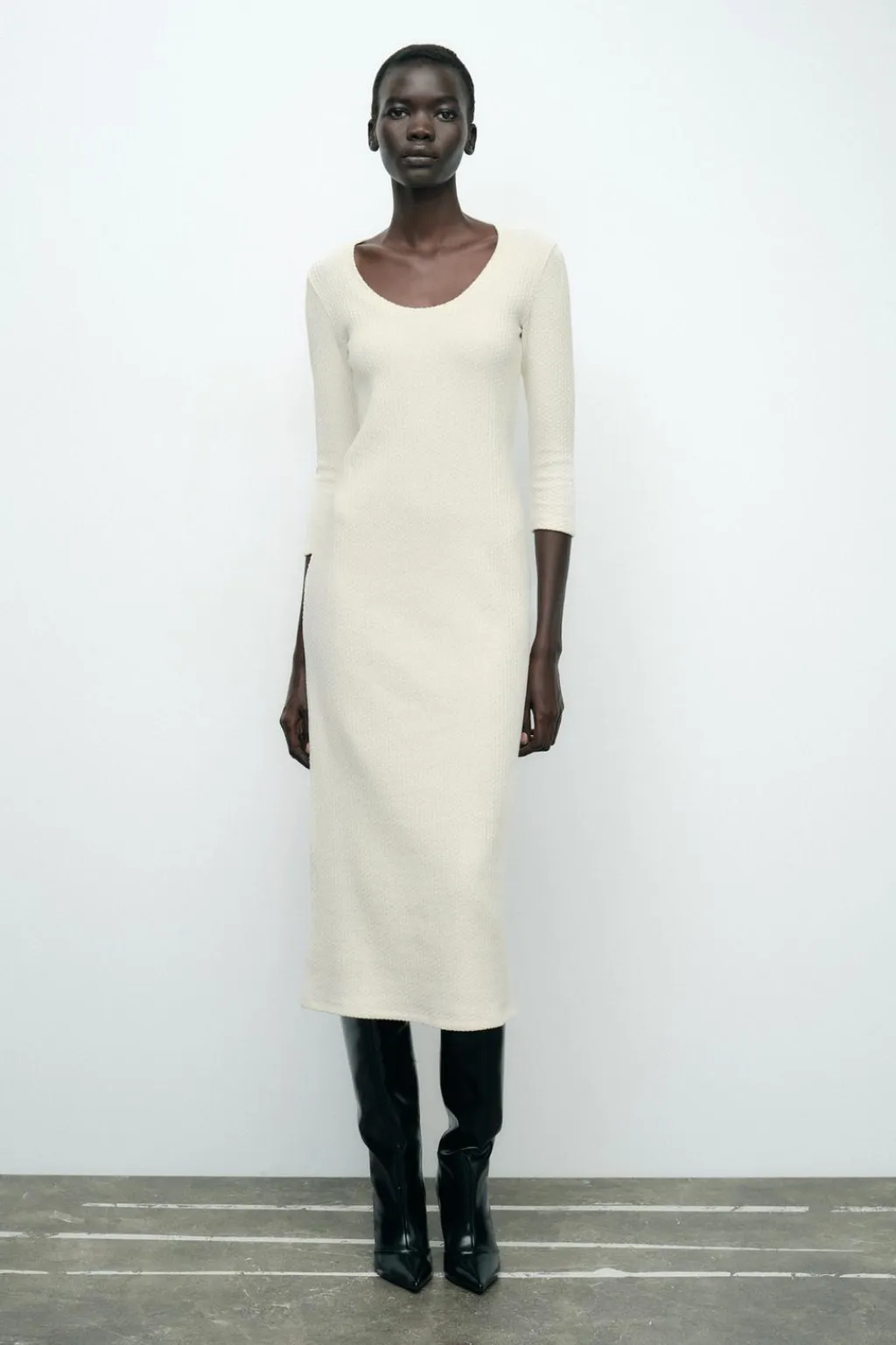 New VESTIDO TEXTURA SOFT Mujer Vestidos