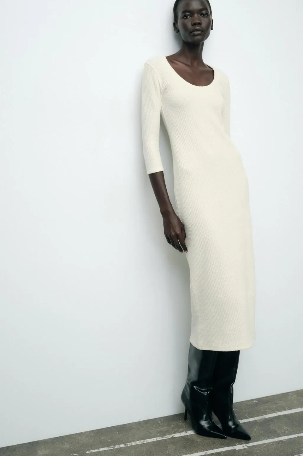 New VESTIDO TEXTURA SOFT Mujer Vestidos