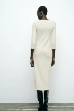 New VESTIDO TEXTURA SOFT Mujer Vestidos