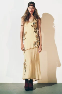 Online VESTIDO TOP FLORES BORDADAS ZW COLLECTION Mujer Vestidos