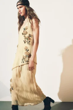 Online VESTIDO TOP FLORES BORDADAS ZW COLLECTION Mujer Vestidos